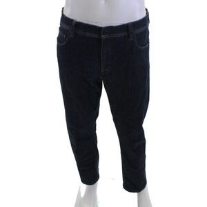 Alberto Mens Straight Tapered Dark Blue Jeans Size 33